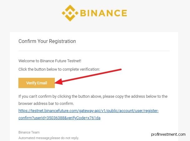 在Binance Futures Testnet註冊