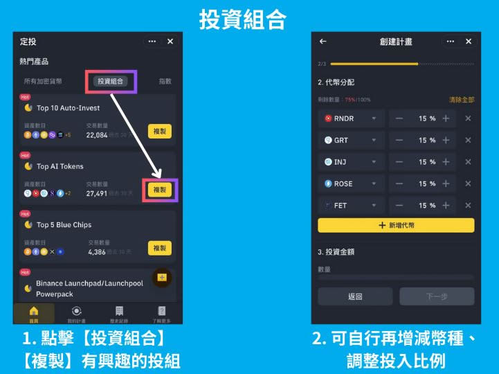 币安Binance如何定投？币安自定义投组、投资组合、指数定投全教程