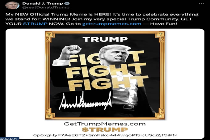 特朗 普全系列 MEME 幣匯總：$TRUMP、$MELANIA、$MAGA