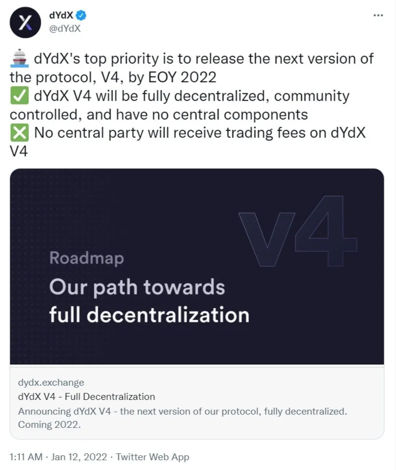 dYdX 衍生品交易所操作教學、功能與平臺幣介紹