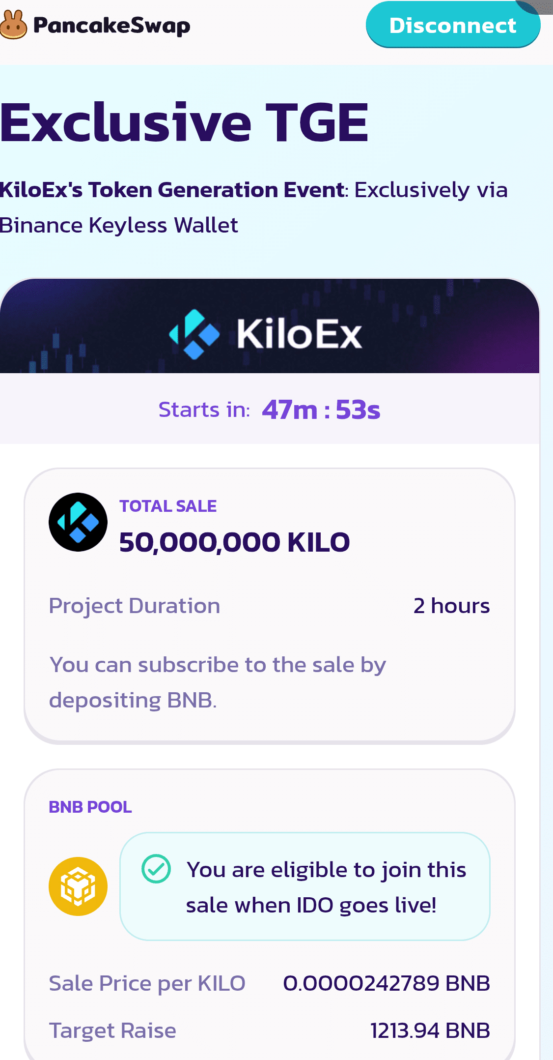 超詳細：Binance 錢包獨傢 TGE Kilo Ex 零 風險豬腳飯！