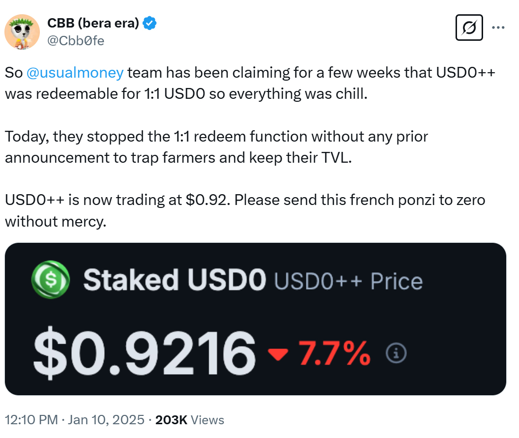 USD0++ 脫錨事件解析：Usual 協議的挑戰與前景